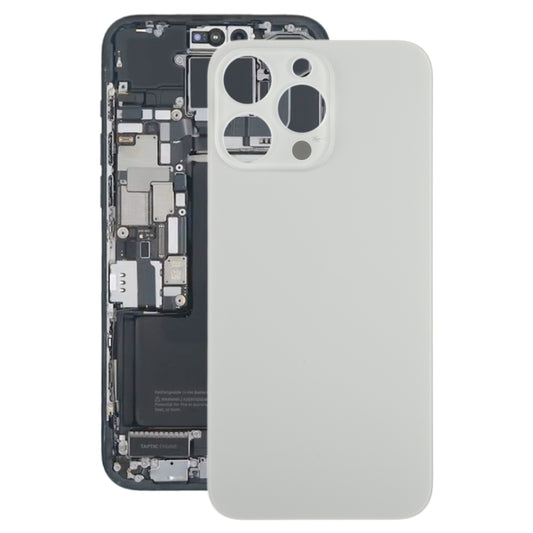 For iPhone 15 Pro Glass Battery Back Cover(Titanium) -  by buy2fix | Online Shopping UK | buy2fix