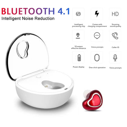 X7 Bluetooth 4.1 Mini Invisible Wireless Sports Bluetooth Earphone with Charging Box (Red) - Bluetooth Earphone by buy2fix | Online Shopping UK | buy2fix