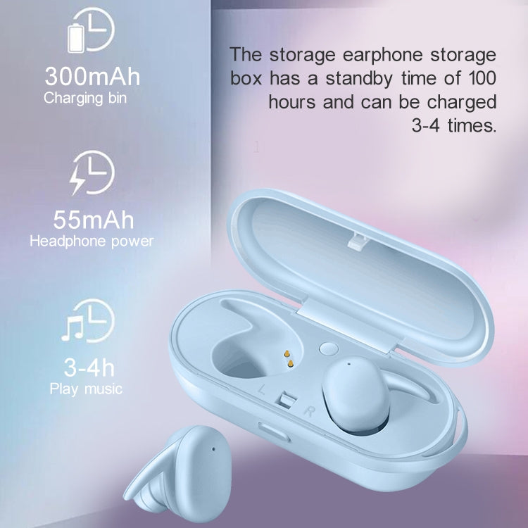 DT-7 IPX Waterproof Bluetooth 5.0 Wireless Bluetooth Earphone with 300mAh Magnetic Charging Box, Support Call(Green) - Bluetooth Earphone by buy2fix | Online Shopping UK | buy2fix