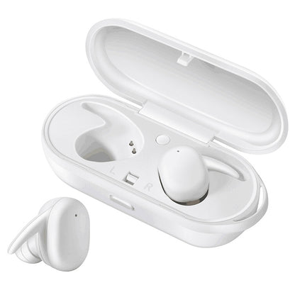 DT-7 IPX Waterproof Bluetooth 5.0 Wireless Bluetooth Earphone with 300mAh Magnetic Charging Box, Support Call(White) - Bluetooth Earphone by buy2fix | Online Shopping UK | buy2fix