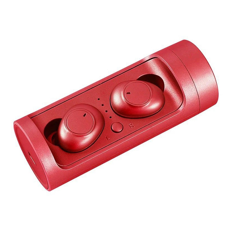 DT-15 Wireless Two Ear Bluetooth Headset Supports Touch & Smart Magnetic Charging & Power On Automatic Pairing (Red) - Bluetooth Earphone by buy2fix | Online Shopping UK | buy2fix