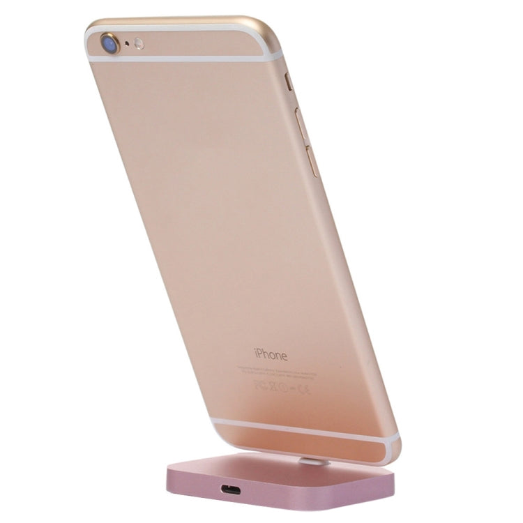 8 Pin Stouch Aluminum Desktop Station Dock Charger for iPhone(Rose Gold) - USB Charger by buy2fix | Online Shopping UK | buy2fix