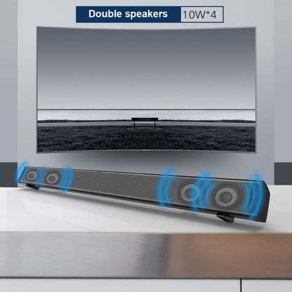 Soundbar LP-09 (CE0148) Home Theater Bluetooth Wireless Sound Bar Speaker with Remote Control(Black) - Desktop Speaker by buy2fix | Online Shopping UK | buy2fix