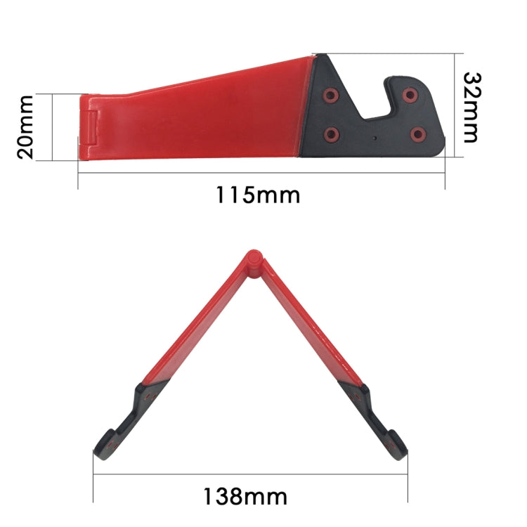 V Shape Universal Mobile Phone Tablet Bracket Holder (Red) - Desktop Holder by buy2fix | Online Shopping UK | buy2fix