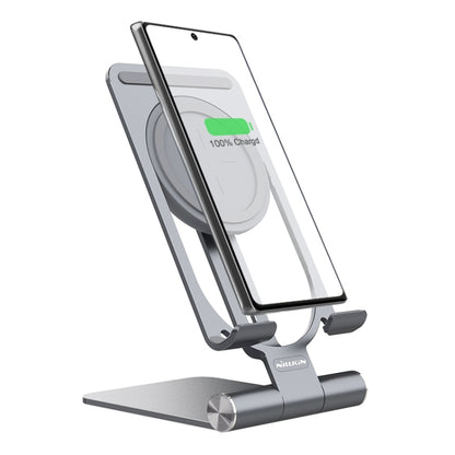 NILLKIN 2 in 1 15W PoweHold Mini Vertical Foldable Detachable Wireless Charger Mobile Phone Holder (Dark Gray) - Wireless Charger by NILLKIN | Online Shopping UK | buy2fix