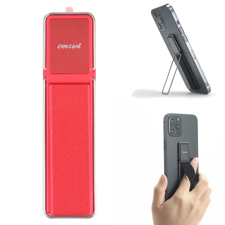 cmzwt CPS-030 Adjustable Folding Magnetic Mobile Phone Holder Bracket with Grip (Red) - Hand-Sticking Bracket by buy2fix | Online Shopping UK | buy2fix