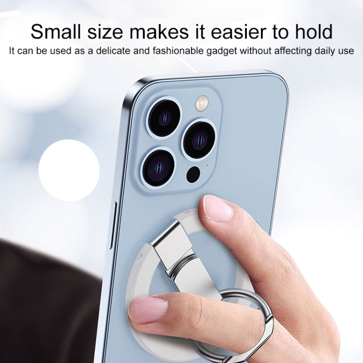 MagSafe Magnetic Adhesive Free Double Joint Ring Holder For iPhone 13 Series / iPhone 12 Series(Blue) - Ring Holder by buy2fix | Online Shopping UK | buy2fix