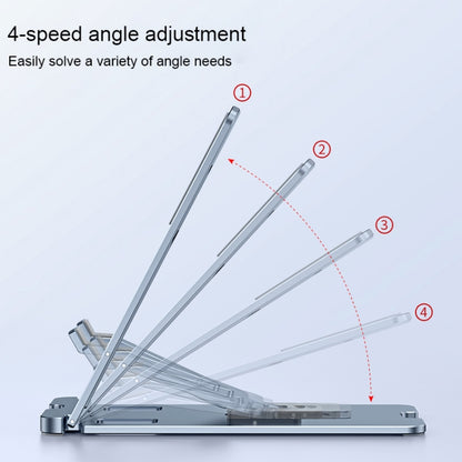 LK022 Portable Foldable Desktop Phone Holder (Silver) - Desktop Holder by buy2fix | Online Shopping UK | buy2fix