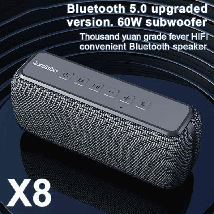 XDOBO X8 60W Wireless Bluetooth Speaker Outdoor Subwoofer Support TWS & TF Card (Blue) - Desktop Speaker by XDOBO | Online Shopping UK | buy2fix