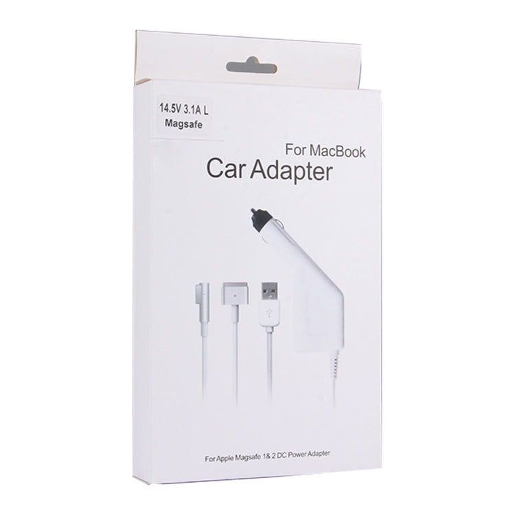 45W 14.5V 3.1A 5 Pin T Style MagSafe 1 Car Charger with 1 USB Port for Apple Macbook A1150 / A1151 / A1172 / A1184 / A1211 / A1370 , Length: 1.7m - Cable & Adapter by buy2fix | Online Shopping UK | buy2fix