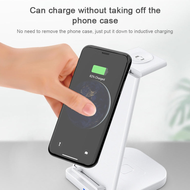 HQ-UD21 3 in 1 Folding Mobile Phone Watch Multi-Function Charging Stand Wireless Charger for iPhones & Apple Watch & Airpods (Black) - Apple Accessories by buy2fix | Online Shopping UK | buy2fix