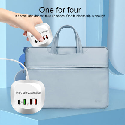 WLX-T3P 4 In 1 PD + QC Multi-function Smart Fast Charging USB Charger(UK Plug) - Multifunction Charger by buy2fix | Online Shopping UK | buy2fix