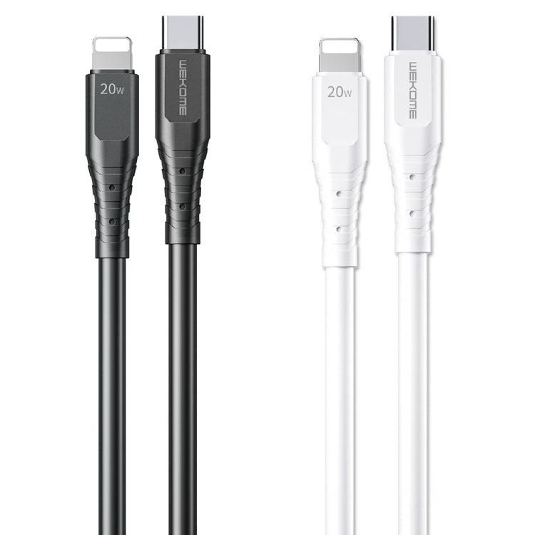 WK WDC-154 Type-C / USB-C to 8 Pin PD 20W Fast Charging Data Cable, Length: 1m(White) - Normal Style Cable by WK | Online Shopping UK | buy2fix