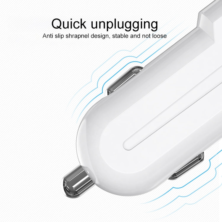 IVON CC13 QC 3.0 Fast Charging Car Charger Set with 8 Pin Charging Cable (White) - Car Charger by IVON | Online Shopping UK | buy2fix