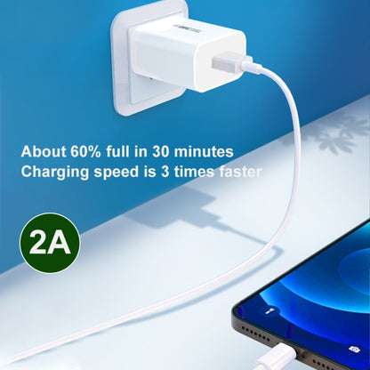 WK WP-U69a 2.0A Speed Mini USB Charger + USB to Type-C / USB-C Data Cable, Plug Type: US Plug - USB Charger by WK | Online Shopping UK | buy2fix