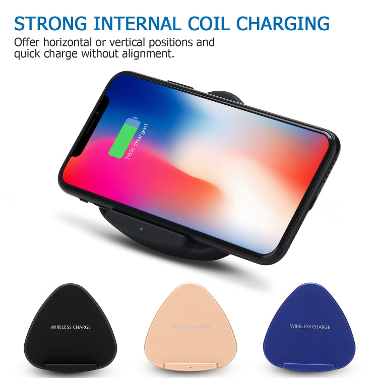 QK11 10W ABS + PC Fast Charging Qi Wireless Charger Pad(Blue) - Apple Accessories by buy2fix | Online Shopping UK | buy2fix