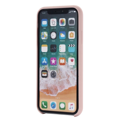 For iPhone XR Four Corners Full Coverage Liquid Silicone Case(Light Pink) - More iPhone Cases by buy2fix | Online Shopping UK | buy2fix