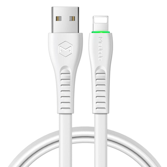 Mcdodo CA-6360 Flying Fish Series 8 Pin to USB LED Cable, Length: 1.2m(White) - Normal Style Cable by Mcdodo | Online Shopping UK | buy2fix