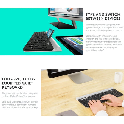 Logitech K780 Multi-device Bluetooth + Unifying Dual Mode Wireless Keyboard with Stand (Black) - Computer & Networking by Logitech | Online Shopping UK | buy2fix