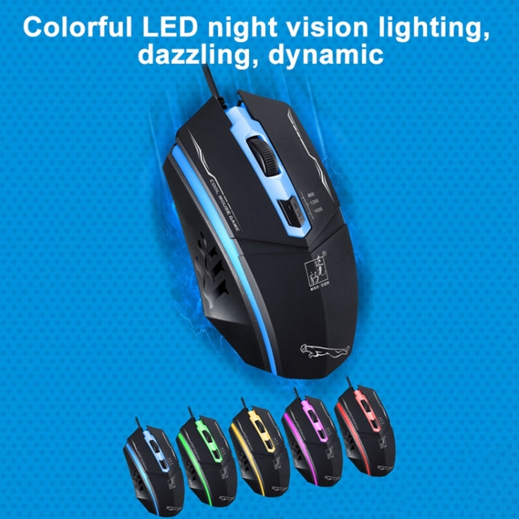 Chasing Leopard 199 USB 1600DPI Three-speed Adjustable LED Backlight Wired Optical Gaming Mouse, Length: 1.3m(Black) - Computer & Networking by Chasing Leopard | Online Shopping UK | buy2fix