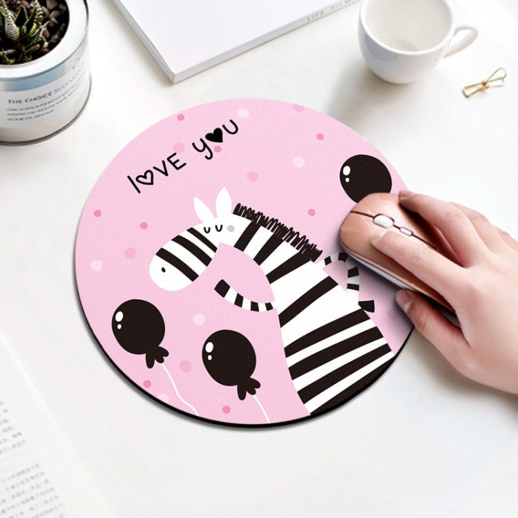 Zebra Pattern Circular Mouse Pad, Diameter: 22cm - Mouse Pads by buy2fix | Online Shopping UK | buy2fix