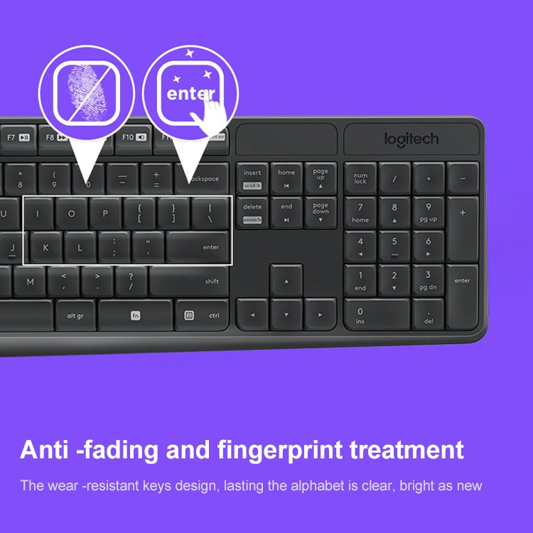 Logitech MK235 Wireless Keyboard Mouse Set - Wireless Keyboard by Logitech | Online Shopping UK | buy2fix