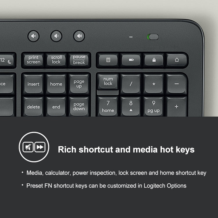 Logitech MK545 Wireless Keyboard Mouse Set - Wireless Keyboard by Logitech | Online Shopping UK | buy2fix