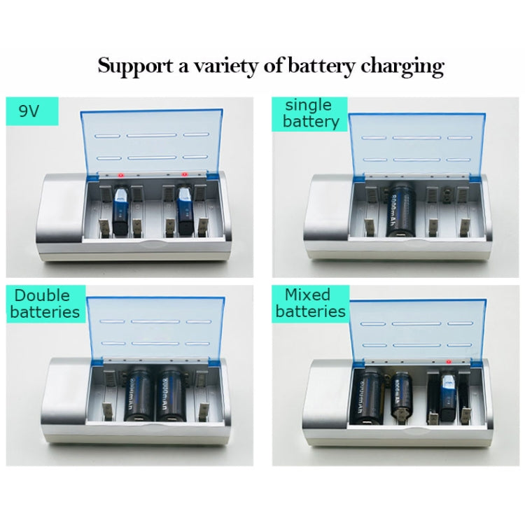 AC 100-240V 4 Slot Battery Charger for AA & AAA & C / D Size Battery, AU Plug - Consumer Electronics by buy2fix | Online Shopping UK | buy2fix