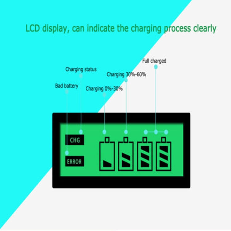 AC 100-240V 4 Slot Battery Charger for AA & AAA Battery, with LCD Display, US Plug - Charger & Converter by buy2fix | Online Shopping UK | buy2fix