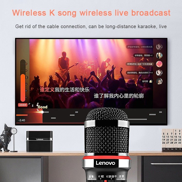 Original Lenovo UM20-U K Song Wireless Digital Microphone Live Recording Equipment with Wireless Receiver (Black) - Consumer Electronics by Lenovo | Online Shopping UK | buy2fix