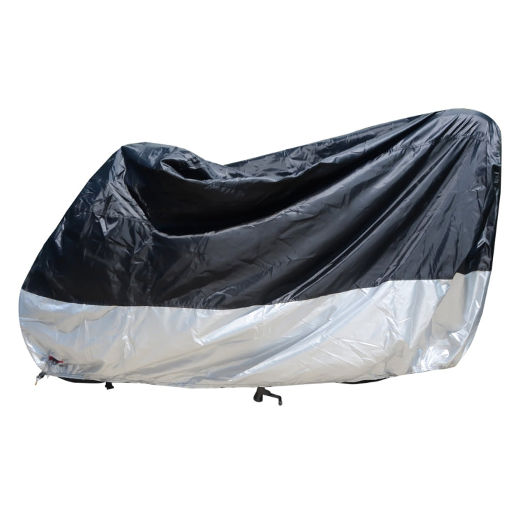 210D Oxford Cloth Motorcycle Electric Car Rainproof Dust-proof Cover, Size: XXXL (Black Silver) - Raincoat by buy2fix | Online Shopping UK | buy2fix