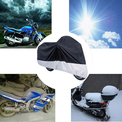 210D Oxford Cloth Motorcycle Electric Car Rainproof Dust-proof Cover, Size: XXXL (Black Silver) - Raincoat by buy2fix | Online Shopping UK | buy2fix