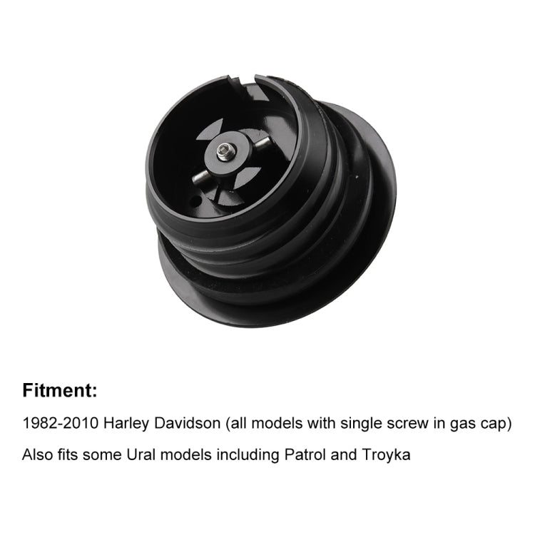 Motorcycle Flush Pop-up Gas Cap with O-ring for Harley Davidson (Black) - In Car by buy2fix | Online Shopping UK | buy2fix