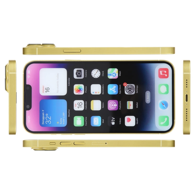 For iPhone 14 Color Screen Non-Working Fake Dummy Display Model(Yellow) - For iPhone & iPad by buy2fix | Online Shopping UK | buy2fix