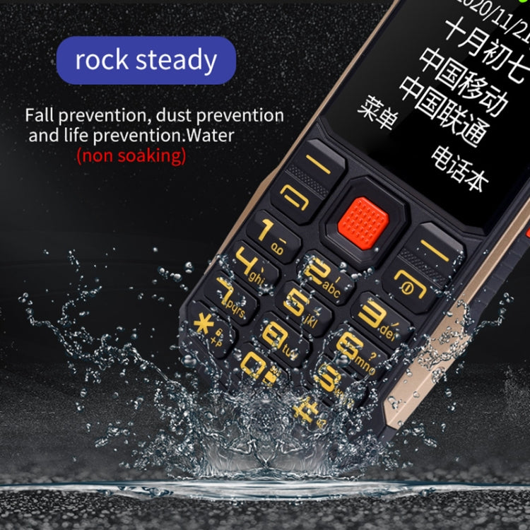 K1 Triple Proofing Elder Phone, Waterproof Shockproof Dustproof, 4800mAh Battery, 2.4 inch, 21 Keys, Bluetooth, LED Flashlight, FM, SOS, Dual SIM, Network: 2G (Black) - Others by buy2fix | Online Shopping UK | buy2fix