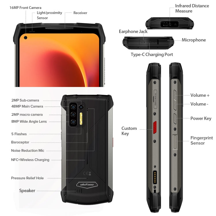 Ulefone Power Armor 13 Rugged Phone, Infrared Distance Measure, 8GB+128GB - Ulefone by Ulefone | Online Shopping UK | buy2fix