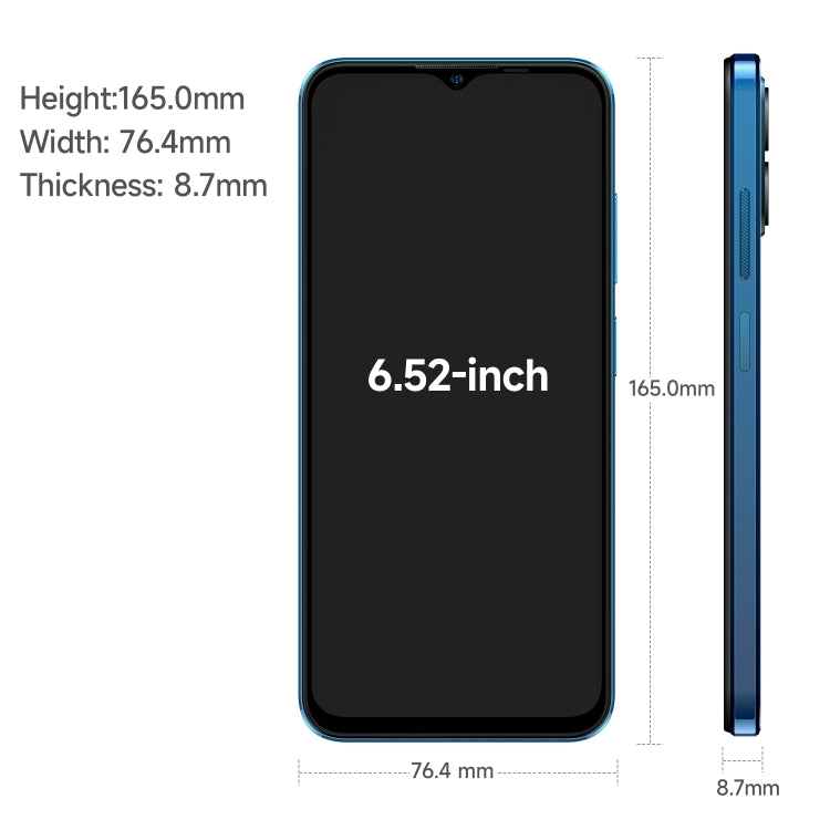 [HK Warehouse] Ulefone Note 16 Pro, 8GB+128GB, Dual Back Cameras, Face ID & Side Fingerprint Identification, 4400mAh Battery, 6.52 inch Android 13 Unisoc T606 OctaCore up to 1.6GHz, Network: 4G, Dual SIM, OTG(Blue) - Ulefone by Ulefone | Online Shopping UK | buy2fix