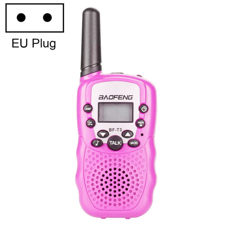 2 PCS BaoFeng BF-T3 1W Children Single Band Radio Handheld Walkie Talkie with Monitor Function, EU Plug - Handheld Walkie Talkie by BAOFENG | Online Shopping UK | buy2fix