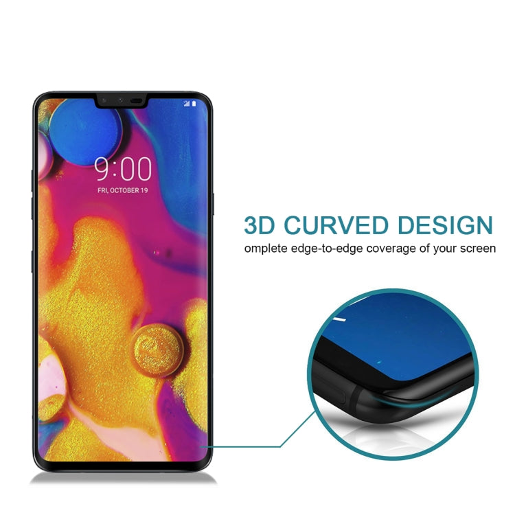 0.3mm 9H Surface Hardness 3D Curved Edge Full Screen Tempered Glass Film for LG V40 ThinQ - Mobile Accessories by buy2fix | Online Shopping UK | buy2fix