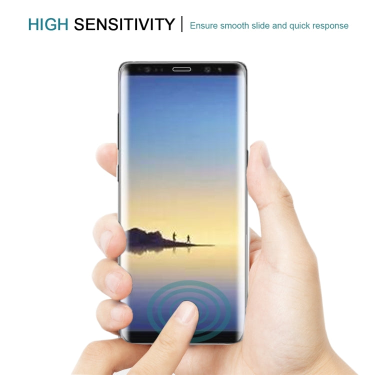 For Galaxy Note 8 0.3mm 9H Surface Hardness 3D Curved Silk-screen Full Screen Tempered Glass Screen Protector(Transparent) - Samsung Accessories by buy2fix | Online Shopping UK | buy2fix