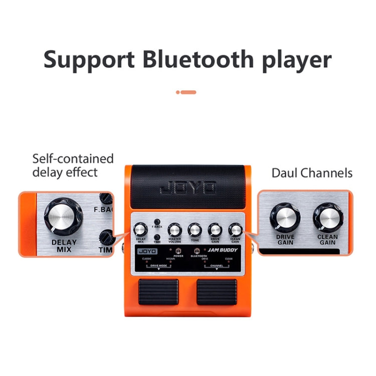 JOYO JAM BUDDY Bluetooth 4.0 Dual Channel with Effector Charging Guitar Small Speaker(Black) - Stringed Instruments by buy2fix | Online Shopping UK | buy2fix