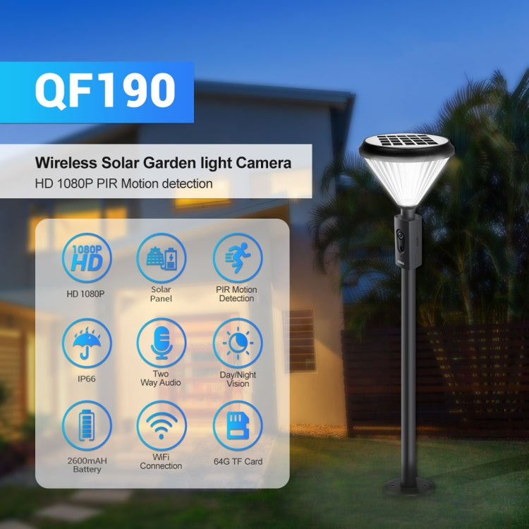 ESCAM QF190 2 in 1 Solar Charging Garden Light PIR Human Body Detection WiFi Camera - Security by ESCAM | Online Shopping UK | buy2fix