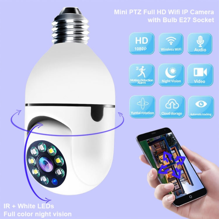 GA-C11 1080P 2MP 2.4G Single Frequency Two-way Voice Intercom Bulb Camera (White) - Security by buy2fix | Online Shopping UK | buy2fix