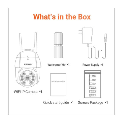 ESCAM QF218 1080P Pan / Tilt AI Humanoid Detection IP66 Waterproof WiFi IP Camera, Support ONVIF / Night Vision / TF Card / Two-way Audio, UK Plug - Security by ESCAM | Online Shopping UK | buy2fix