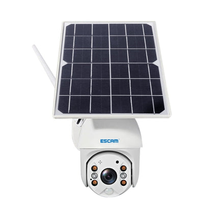 ESCAM QF280 HD 1080P IP66 Waterproof WiFi Solar Panel PT IP Camera with Battery, Support Night Vision / Motion Detection / TF Card / Two Way Audio (White) - Security by ESCAM | Online Shopping UK | buy2fix