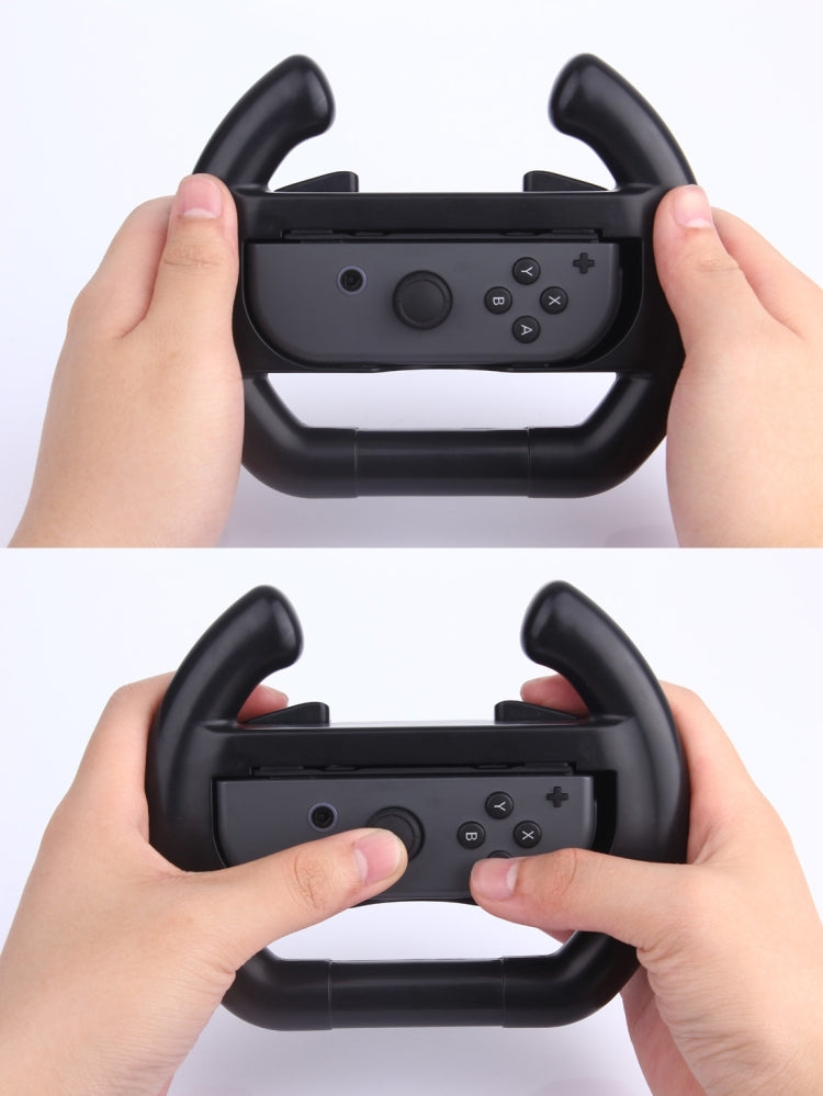 For Nintendo Switch Joy-Con Controller (Not Included) Semicircle Gaming Steering Wheel(Black) - Gamepads by buy2fix | Online Shopping UK | buy2fix