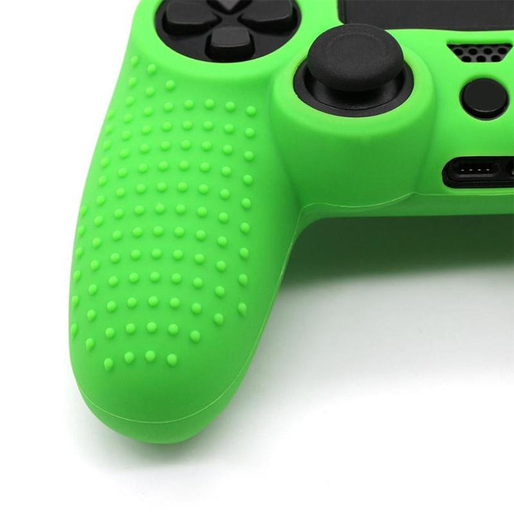 Non-slip Silicone Protective Case for Sony PS4(Black+green) - Cases by buy2fix | Online Shopping UK | buy2fix