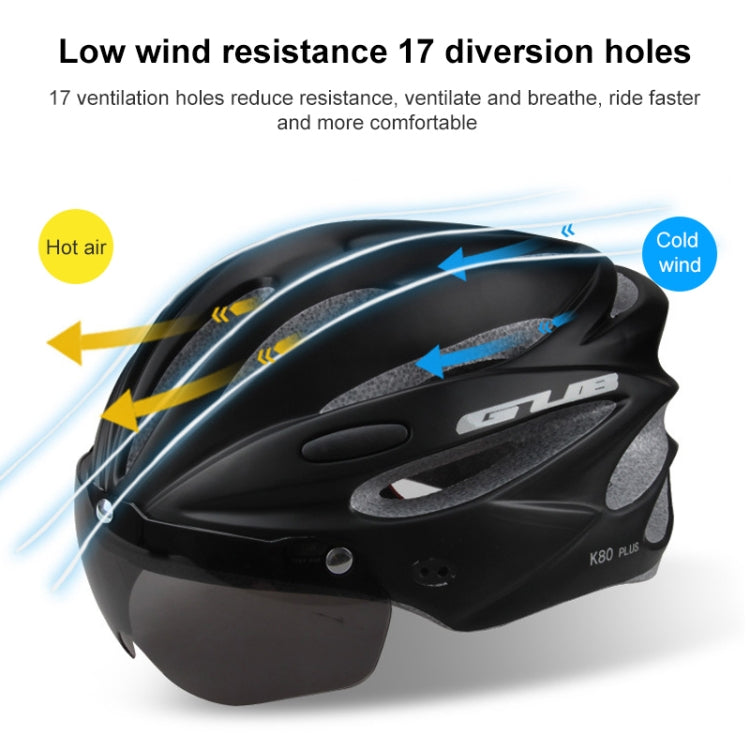 GUB K80 Plus Bike Helmet With Visor And Goggles(Black) - Protective Helmet & Masks by GUB | Online Shopping UK | buy2fix