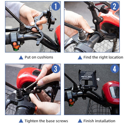 GUB Plus 11 Rotatable Bicycle Phone Holder(Red) - Holders by GUB | Online Shopping UK | buy2fix