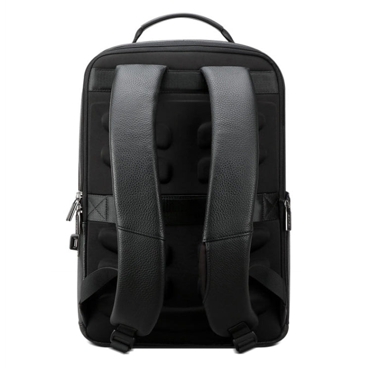 Bopai 851-036611 Large Capacity Top-grain leather Business Breathable Man Backpack, Size: 30x12x43cm(Black) - Backpack by Bopai | Online Shopping UK | buy2fix